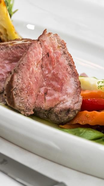 Main course with meat